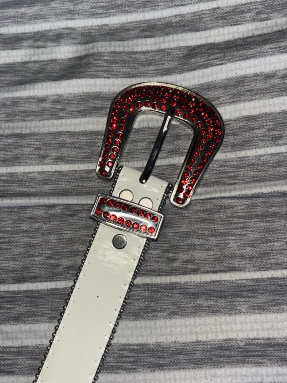 White & Red B.B. Simon Belt